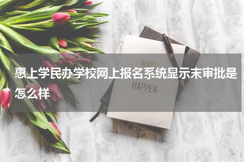 惠上学民办学校网上报名系统显示末审批是怎么样