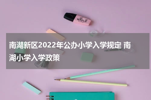 南湖新区2022年公办小学入学规定 南湖小学入学政策