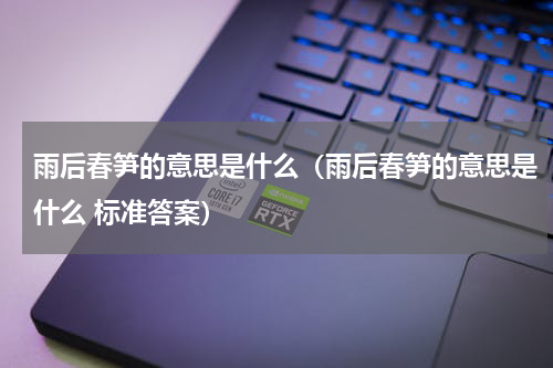 雨后春笋的意思是什么（雨后春笋的意思是什么 标准答案）