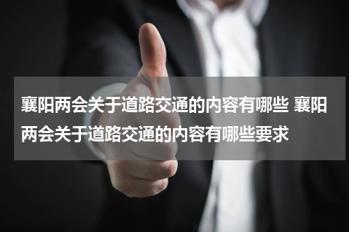 襄阳两会关于道路交通的内容有哪些 襄阳两会关于道路交通的内容有哪些要求