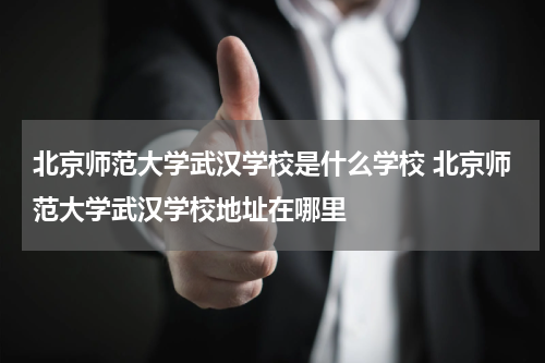 北京师范大学武汉学校是什么学校 北京师范大学武汉学校地址在哪里