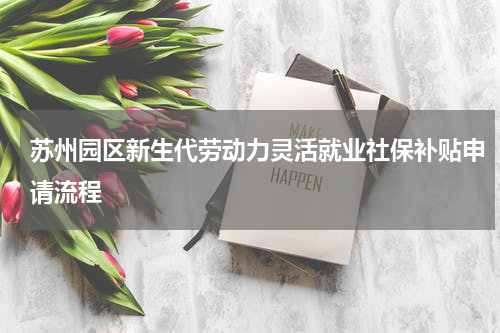 苏州园区新生代劳动力灵活就业社保补贴申请流程