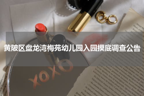 黄陂区盘龙湾梅苑幼儿园入园摸底调查公告