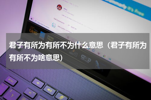 君子有所为有所不为什么意思（君子有所为有所不为啥意思）