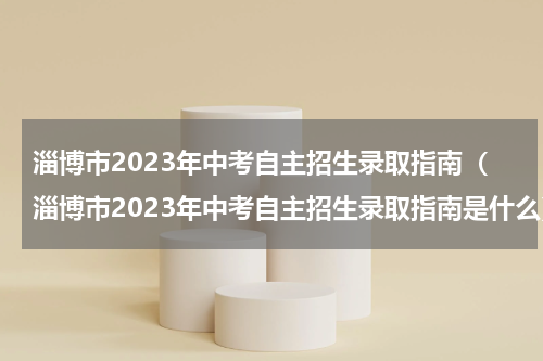 淄博市2023年中考自主招生录取指南（淄博市2023年中考自主招生录取指南是什么）