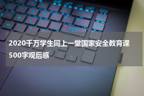 2020千万学生同上一堂国家安全教育课500字观后感
