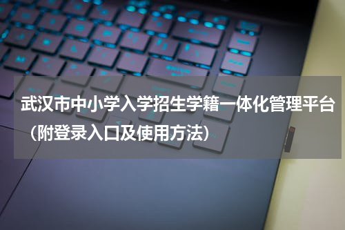 武汉市中小学入学招生学籍一体化管理平台（附登录入口及使用方法）