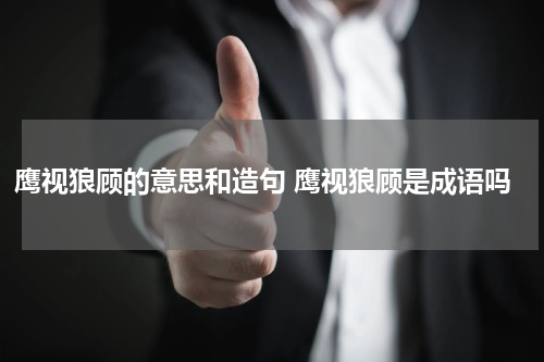 鹰视狼顾的意思和造句 鹰视狼顾是成语吗