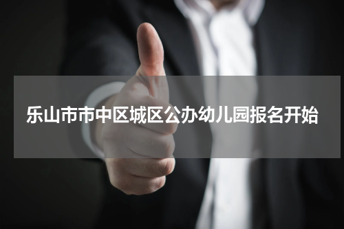 乐山市市中区城区公办幼儿园报名开始