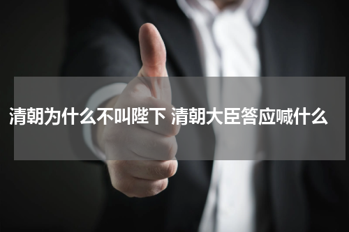 清朝为什么不叫陛下 清朝大臣答应喊什么
