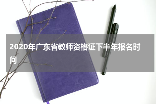 2020年广东省教师资格证下半年报名时间