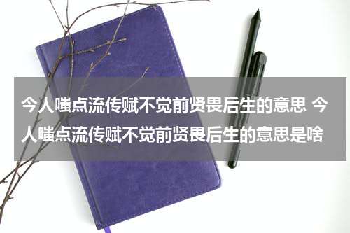 今人嗤点流传赋不觉前贤畏后生的意思 今人嗤点流传赋不觉前贤畏后生的意思是啥