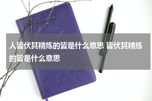 人皆伏其精炼的皆是什么意思 皆伏其精练的皆是什么意思