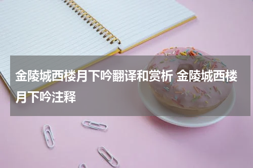 金陵城西楼月下吟翻译和赏析 金陵城西楼月下吟注释