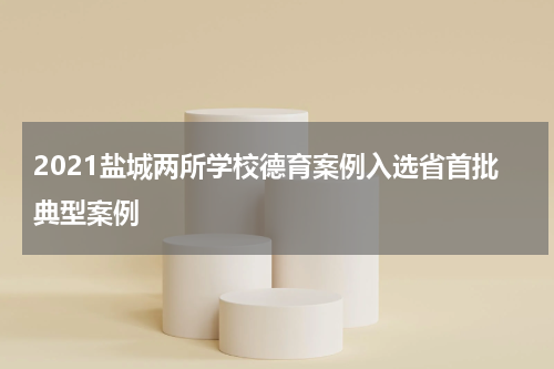 2021盐城两所学校德育案例入选省首批典型案例