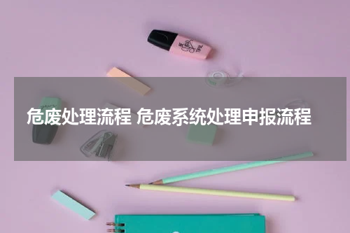 危废处理流程 危废系统处理申报流程