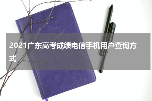 2021广东高考成绩电信手机用户查询方式
