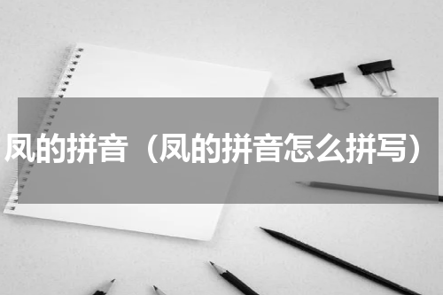 凤的拼音（凤的拼音怎么拼写）