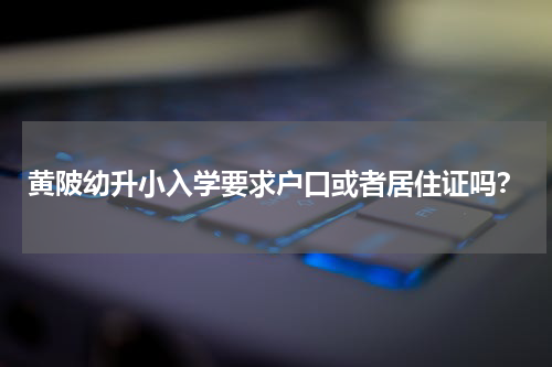 黄陂幼升小入学要求户口或者居住证吗？