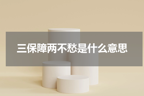 三保障两不愁是什么意思