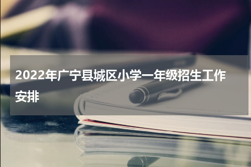 2022年广宁县城区小学一年级招生工作安排