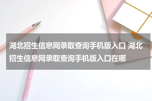 湖北招生信息网录取查询手机版入口 湖北招生信息网录取查询手机版入口在哪