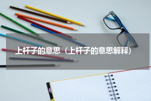 上杆子的意思（上杆子的意思解释）