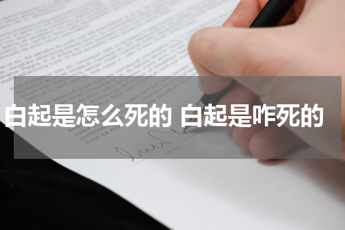 白起是怎么死的 白起是咋死的