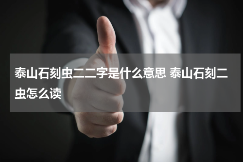 泰山石刻虫二二字是什么意思 泰山石刻二虫怎么读