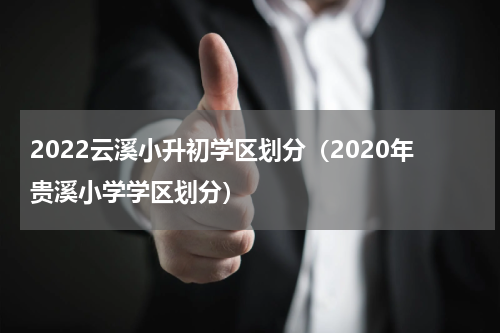 2022云溪小升初学区划分（2020年贵溪小学学区划分）