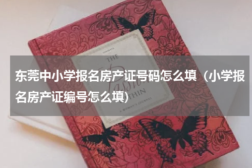 东莞中小学报名房产证号码怎么填（小学报名房产证编号怎么填）