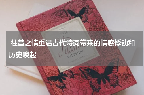  往昔之情重温古代诗词带来的情感悸动和历史唤起