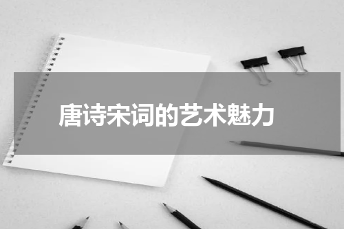  唐诗宋词的艺术魅力