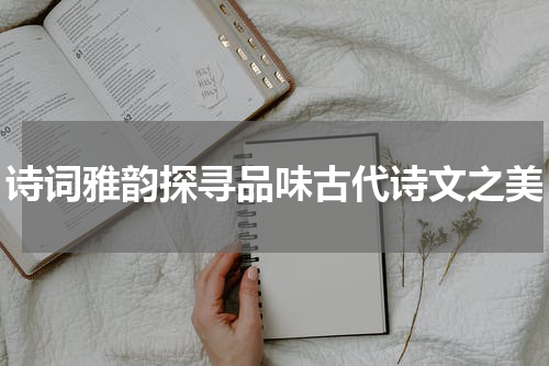 诗词雅韵探寻品味古代诗文之美