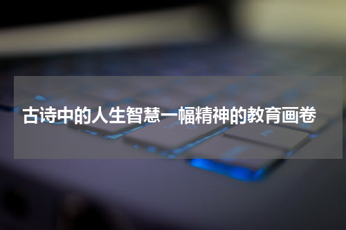  古诗中的人生智慧一幅精神的教育画卷