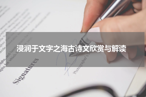  浸润于文字之海古诗文欣赏与解读
