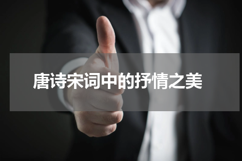  唐诗宋词中的抒情之美