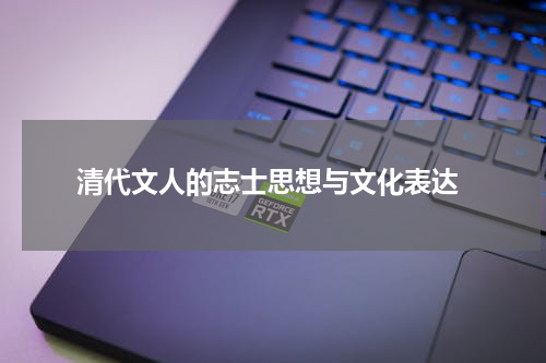  清代文人的志士思想与文化表达