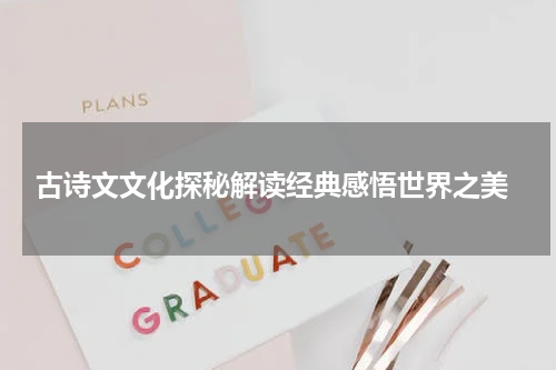  古诗文文化探秘解读经典感悟世界之美