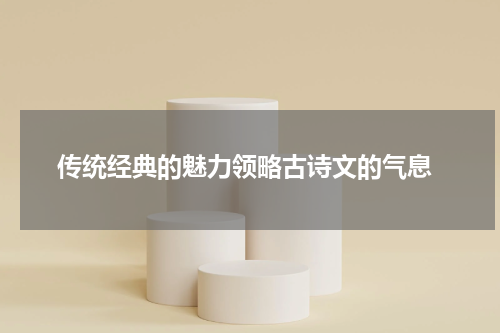  传统经典的魅力领略古诗文的气息