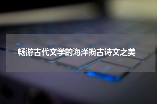  畅游古代文学的海洋揽古诗文之美