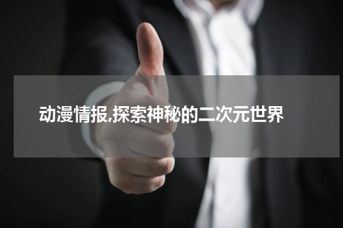  动漫情报,探索神秘的二次元世界