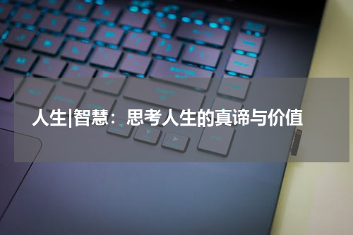  人生|智慧：思考人生的真谛与价值