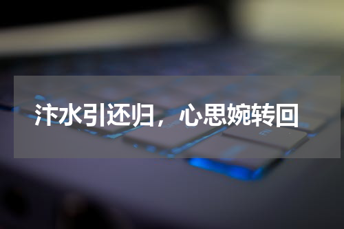  汴水引还归，心思婉转回