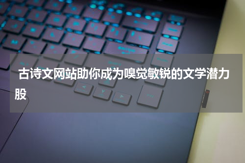  古诗文网站助你成为嗅觉敏锐的文学潜力股