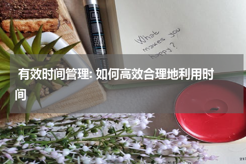  有效时间管理: 如何高效合理地利用时间