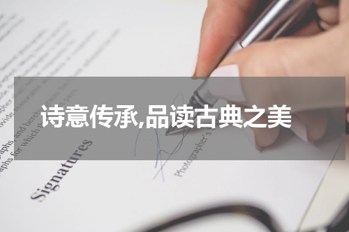 诗意传承,品读古典之美