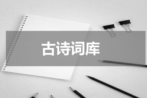  古诗词库