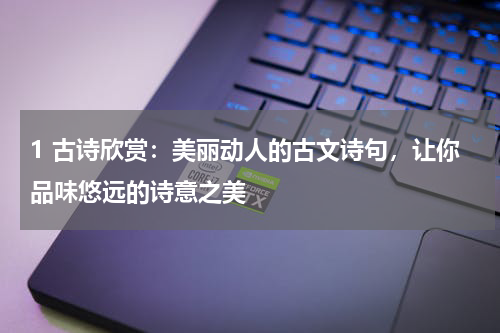 1 古诗欣赏：美丽动人的古文诗句，让你品味悠远的诗意之美
