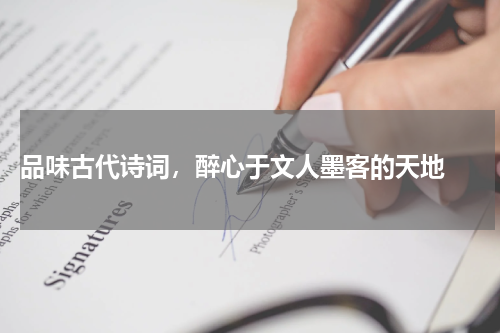  品味古代诗词，醉心于文人墨客的天地 